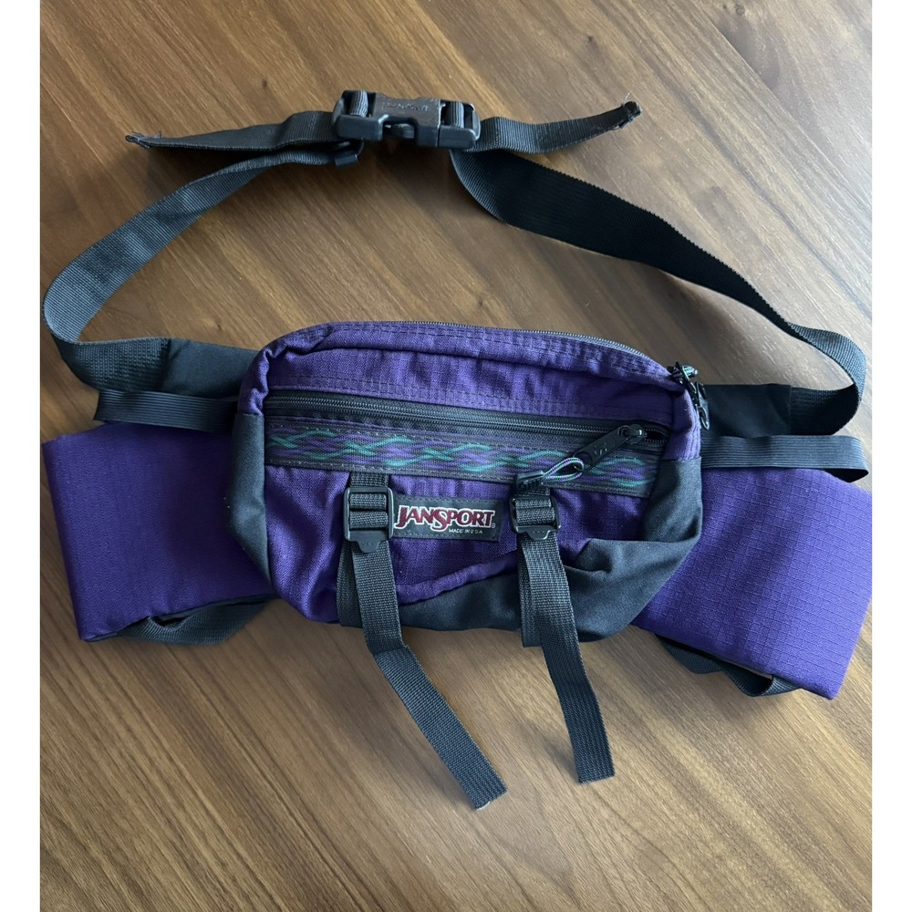 Jansport Fanny Pack Vintage Aztec Vintage 2 Bottle Holders Purple Y2K